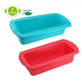 Silicone Bread and Loaf Pan Set of 2, Nonstick Premium Food Grade Silicone Toast Pan Baking Pans