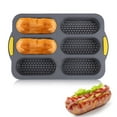 thumbnail image 1 of 6 Cavity Silicone Loaf Pan, Nonstick Heat Resistant,Ideal for Baking Sub Rolls, Hoagie Bread, and More, Send Goods from Local Warehouse, 1 of 6