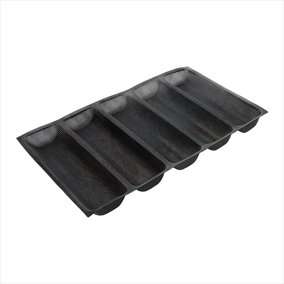 Silicone Bread Mold  5 Loaf Non-Stick Baking Mould, Flexible & Reusable Perforated Baguette Pan for Homemade Bread, Dishwasher & Microwave Safe