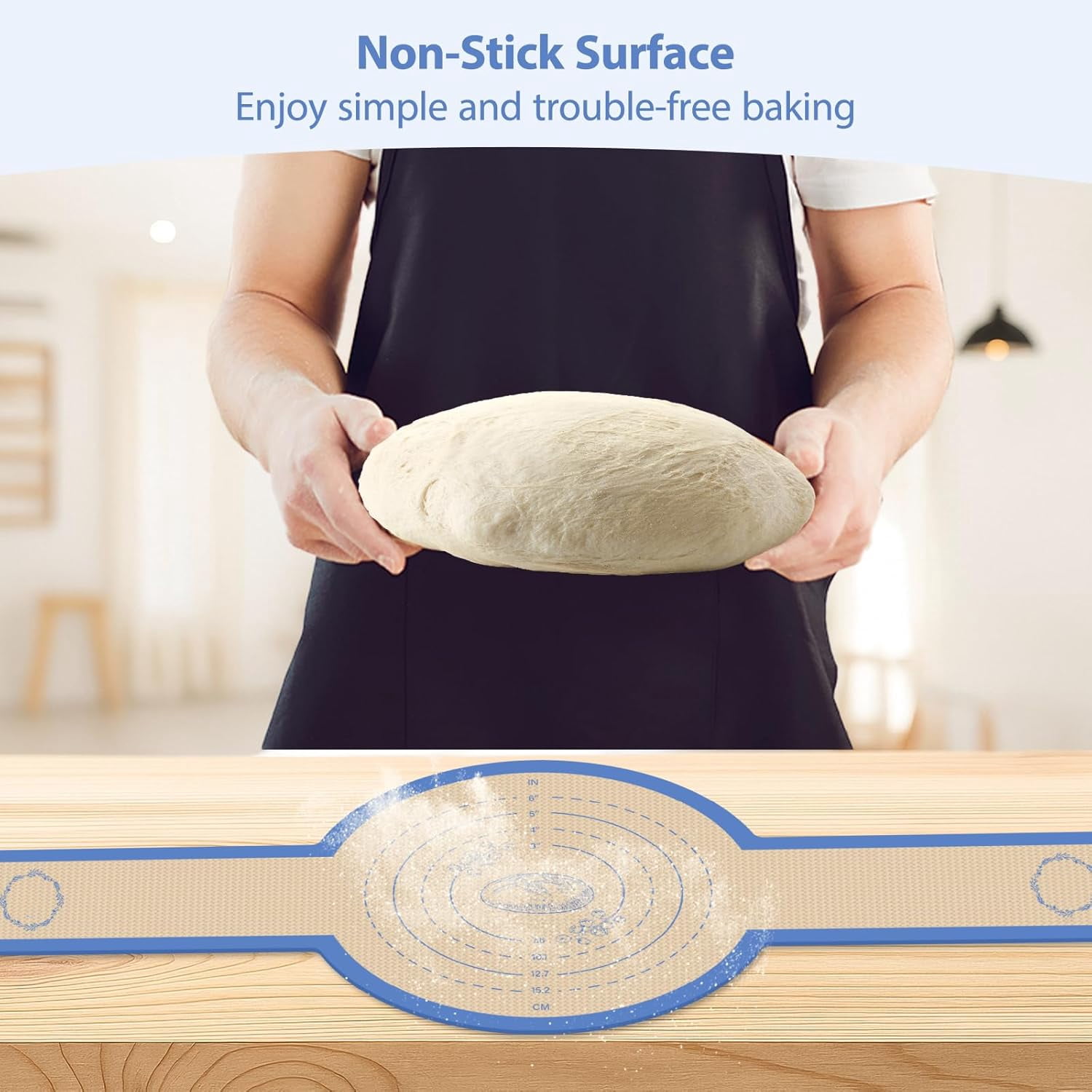 Silicone Bread Sling for Dutch Oven, Non-Stick & Easy Transfer Sourdough Baking Mat - 2PCS