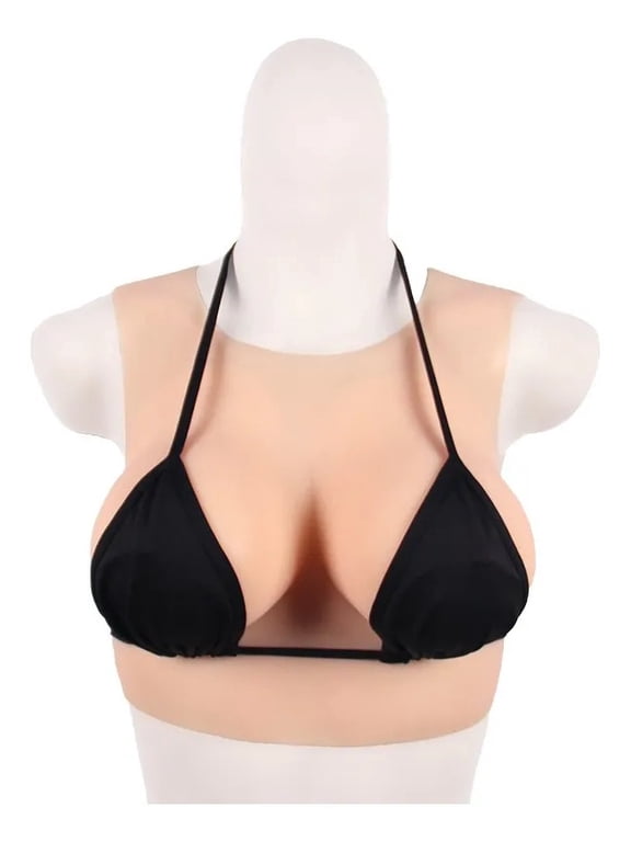 Silicone Breast Form Lightweight Flexible Design with Round Neck Style Multiple Sizes and Colors