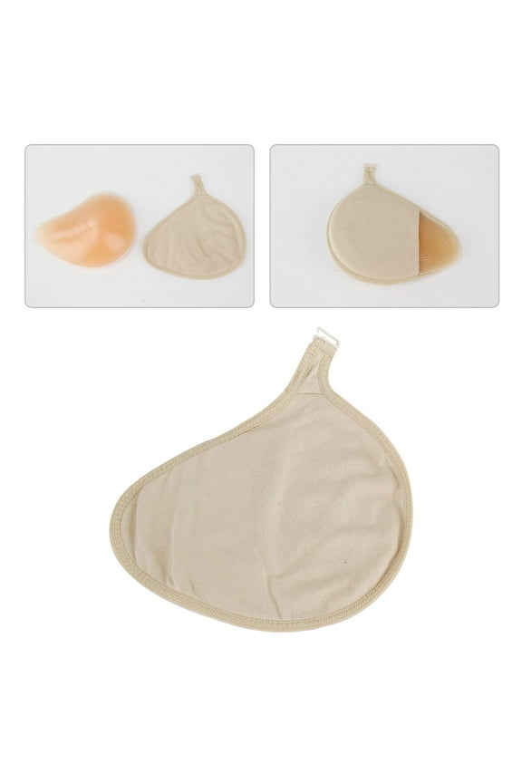 Silicone Breast Protective Pocket Breast Prosthesis Protective Pocket Hook Durable Soft Fake Breast Protective Cover for Mastectomy XL Right