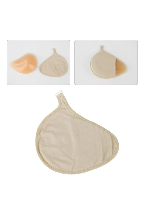 Silicone Breast Protective Pocket, Cotton Protect Pocket, Fake Breast Protective M Left