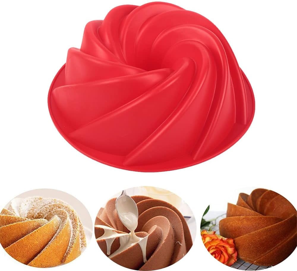Silicone Bundt Cake Pan, 9 Inch Silicone Bunte Cake Pan Non Stick