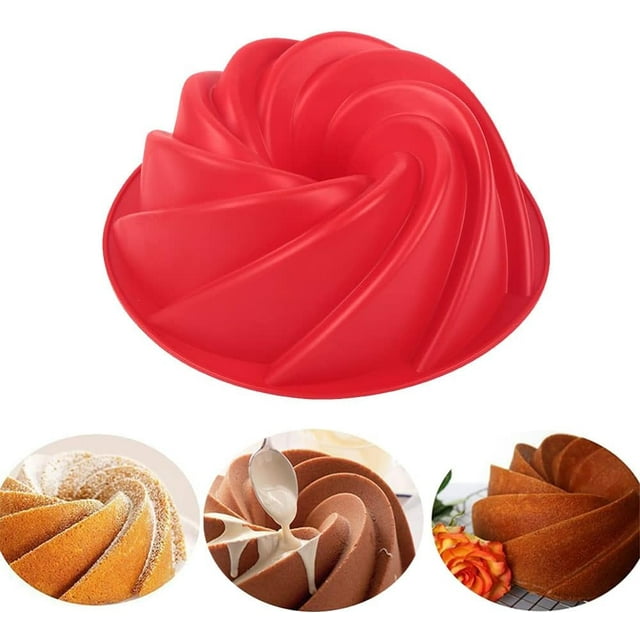 Silicone Bundt Cake Pan, 9 Inch Silicone Bunte Cake Pan Non Stick