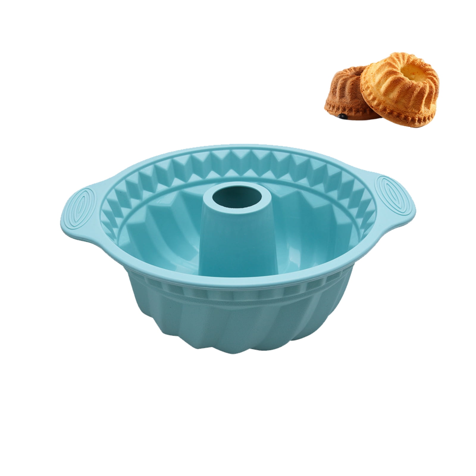 Silicone Bundt Cake Pan, Non-stick Bundt Pan with Sturdy Handle, Perfect  Bakeware for Cake, Jello