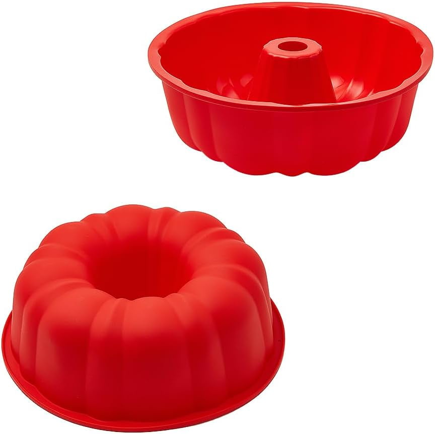 Silicone Bundt Cake Pan, Silicone Cake Molds, Bakeware Non Stick 10