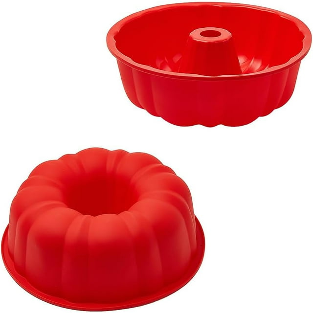 Silicone Bundt Cake Pan, Silicone Cake Molds, Bakeware Non Stick 10