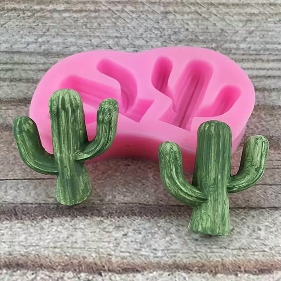 Silicone Cactus Chocolate Candy Molds Set - Non-Stick Baking Molds for Fondant, Candy, and Cupcakes