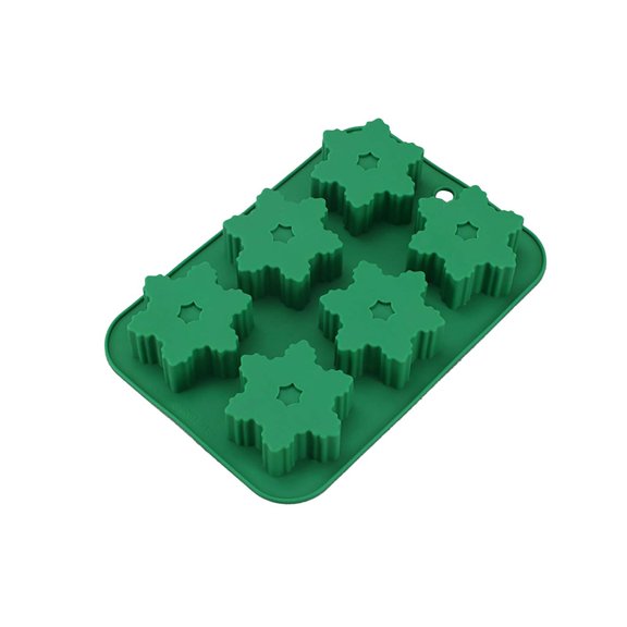 Silicone Cake Christmas Tree Mold - 6 Cavity DIY Baking Tool for Cakes/Soaps, Heat/Cold-Resistant, Non-Stick