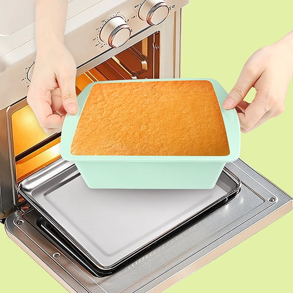 Silicone Cake Mold under $5! Cagogo Silicone Cake Baking Pan, 6.5 Inch Square Cake Mold, Non Stick Baking Tray for Oven, Microwave Safe Cake Making Tool
