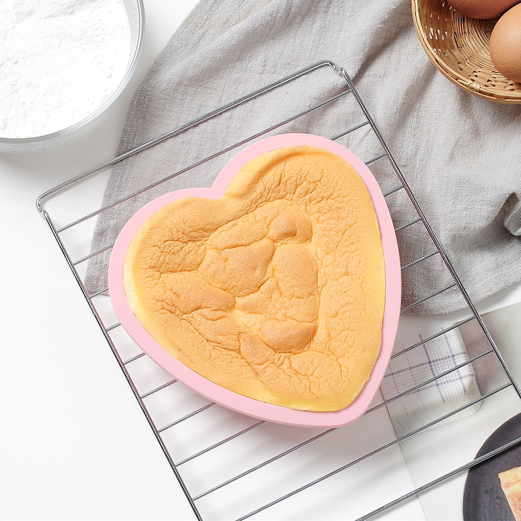 Rhoxshy Heart Shaped Cake Pans 3pcs, Silicone Molds Heart Baking Pans, —  CHIMIYA