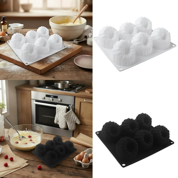 Silicone Cake Mold | Raspberry Strawberry Fruit Shape | Flexible Nonstick Bakeware | Heat-Resistant Food-Grade | Oven & Microwave Safe | Black or White | 20x16.8x5.3cm | Single Pack