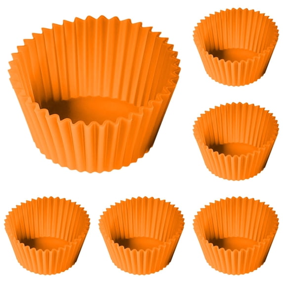 Silicone Cake Mould,Reusable Silicone Cupcake Baking Cups 2.75 Inch Cups & Non Stick Liners For And Holidays 6 Rainbow Colors For Boiling And Eggs