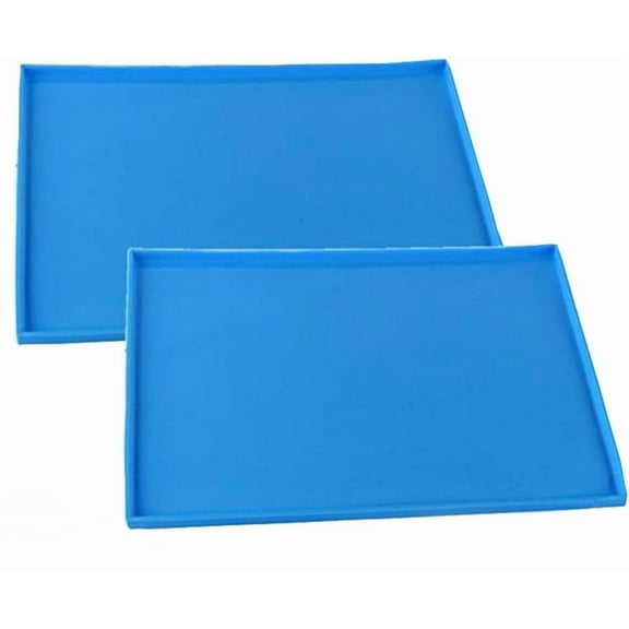 Silicone Cake Roll Maker, Silicone Baking Mat, Multipurpose Nonstick Pastry Mat, Swiss Roll Cake Mat Flexible Baking Tray Mold Baking - 2pack(10'' x 12'', Blue)