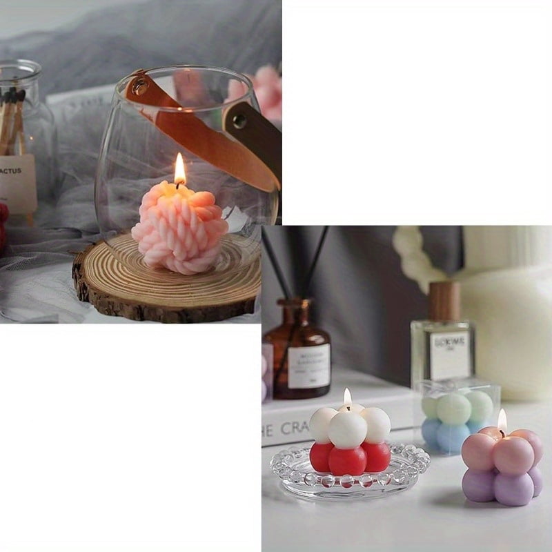 Silicone Candle Making Kit with Wicks - 3D Molds for Soy Wax, Soap, Cake & Dessert - DIY Scented Craft Supplies
