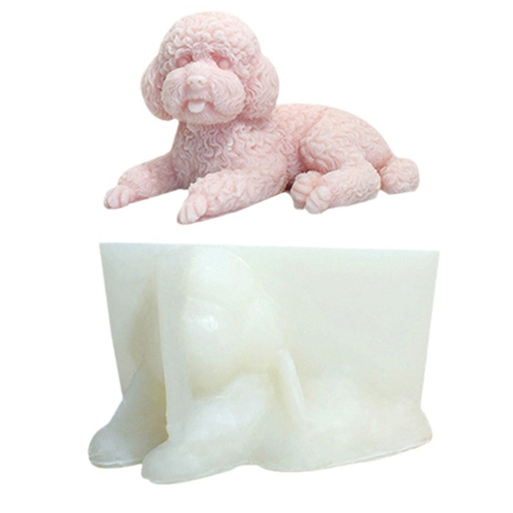 3D Dog Candle Mold Scented Candle Silicone Mould Resin Molds DIY Keychains Mold Chocolate Cake Mold Decors