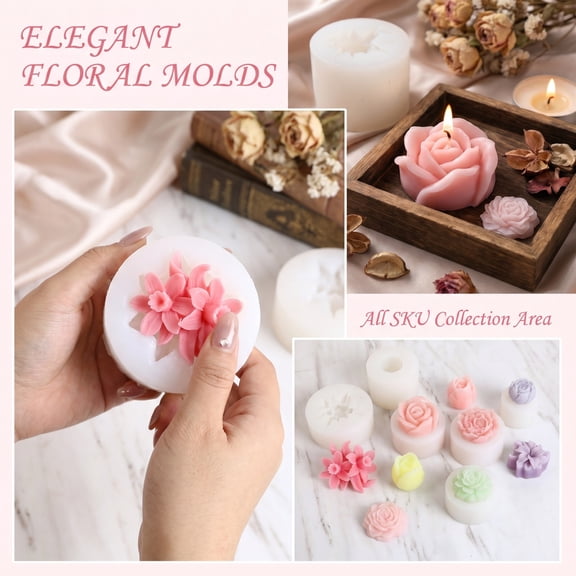 Silicone Candle Molds, Intricate 3D Daffodil Flower Form for Floral Candle Creations, Molds for Epoxy Resin for Clear Resin Flower Keepsakes, Silicone Molds for Crafts, Suitable