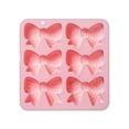 thumbnail image 1 of Silicone Candy Chocolate Mold Pink Bow Shaped Baking Ice Tray For Cake Making 1 Pack, 1 of 6