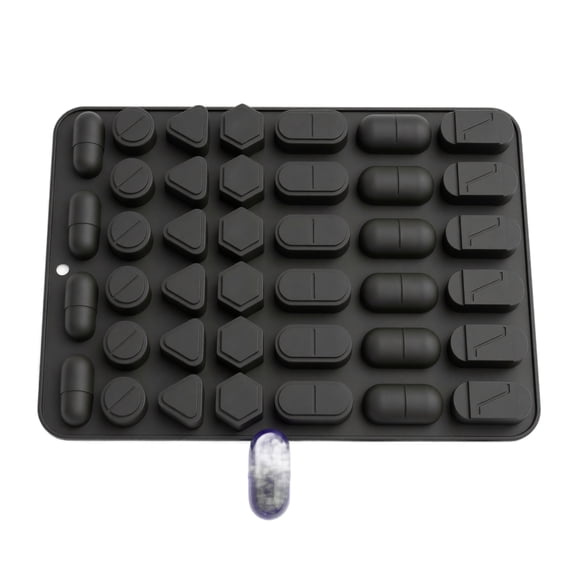 Silicone Candy Mold, Food Grade Non Stick Easy Release Chocolate Mold Black For Baking Making Gummies Candies 1 Pack