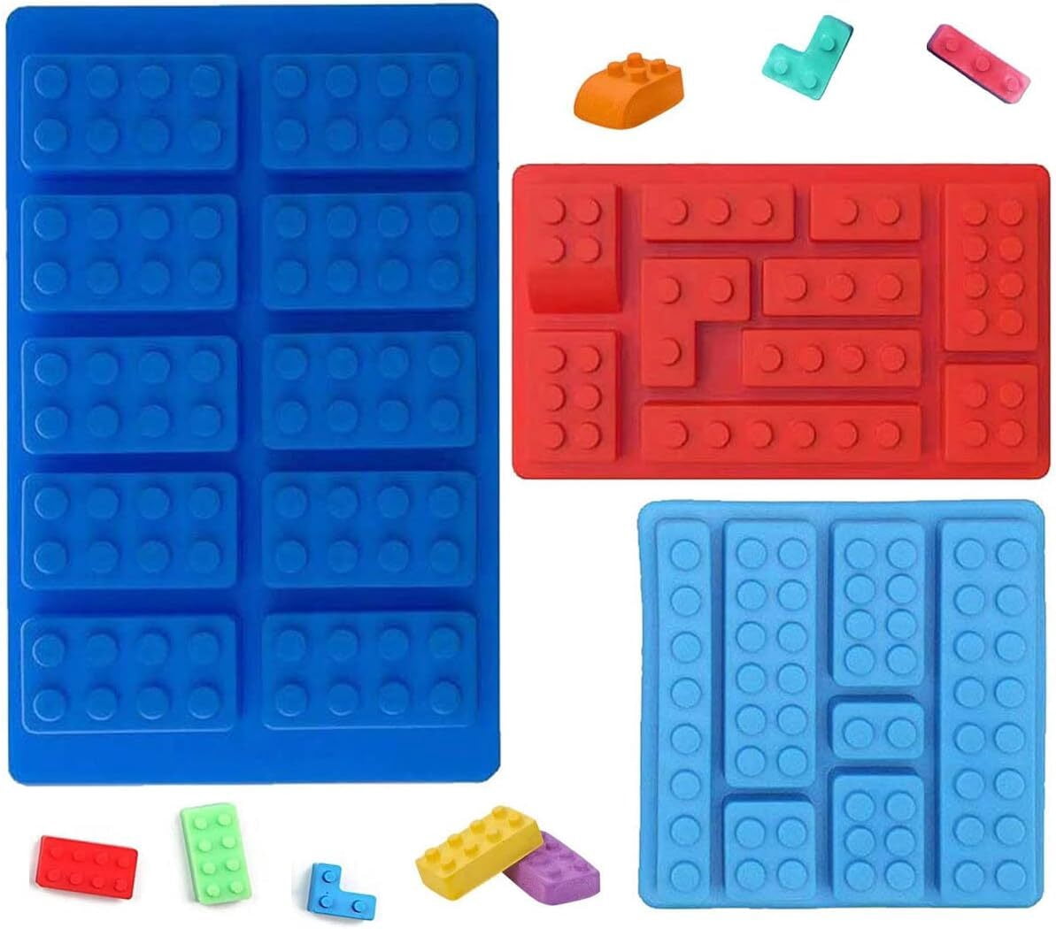 Silicone Candy Moulds Set of 3 - Non-Stick for Gumdrop Jelly & Chocolate