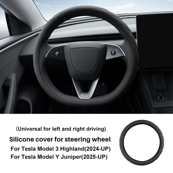 Silicone Car Steering Wheel Cover For Tesla Model 3 Highland 2024 Model Y Juniper 2025 Booster Anti-skid Protect Interior Trim