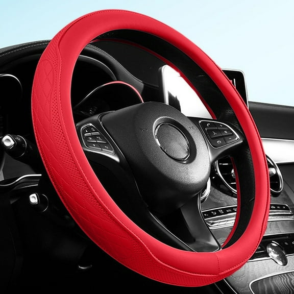 Silicone Car Steering Wheel Cover - Non-Slip Grip, All-Season, Universal Fit for 36-40cm Wheels