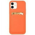 thumbnail image 1 of Silicone Card Holder Protection Case For iPhone 12 Pro Max in Orange, 1 of 1