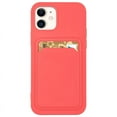 thumbnail image 1 of Silicone Card Holder Protection Case For iPhone 14 Plus in Pink Citrus, 1 of 8