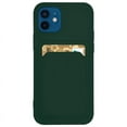 thumbnail image 1 of Silicone Card Holder Protection Case For iPhone 14 in Green, 1 of 8