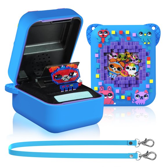 Silicone Case for Bitzee Magicals Interactive Toy Digital Pet, Protective Skin Cover for Bitzee Magicals Virtual Electronic Digital Pet and Case Accessories Washable (Blue)