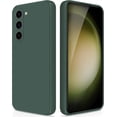 thumbnail image 1 of Silicone Case Compatible with Samsung Galaxy S23 5G, Full Body Silky Soft Touch Phone Case with Camera Protection, Shockproof Cover with Microfiber Lining, Green, 1 of 8