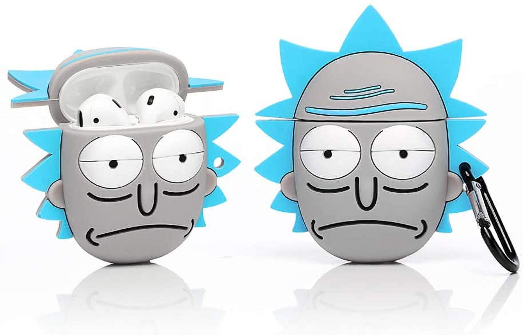 Silicone Case Compatible for Apple Airpods 1 2 Funny Cover Cartoon Design Best Gift for Kids Boys Girls Rick Walmart