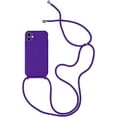 thumbnail image 1 of Silicone Case Compatible with iPhone 11, Adjustable Crossbody Necklace, Lanyard Neck Strap Protective Case Cover (Purple, iPhone 11), 1 of 10