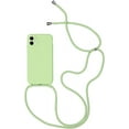 thumbnail image 1 of Silicone Case Compatible with iPhone 11 Pro, Adjustable Crossbody Necklace, Lanyard Neck Strap Protective Case Cover (Light Green, iPhone 11 Pro), 1 of 10