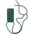 thumbnail image 1 of Silicone Case Compatible with iPhone X/Xs, Adjustable Crossbody Necklace, Lanyard Neck Strap Protective Case Cover (Dark Green, iPhone X/Xs), 1 of 10