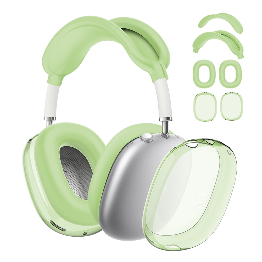 Silicone Case Cover for AirPods Max Headphones,4 in 1 Clear Soft TPU ...