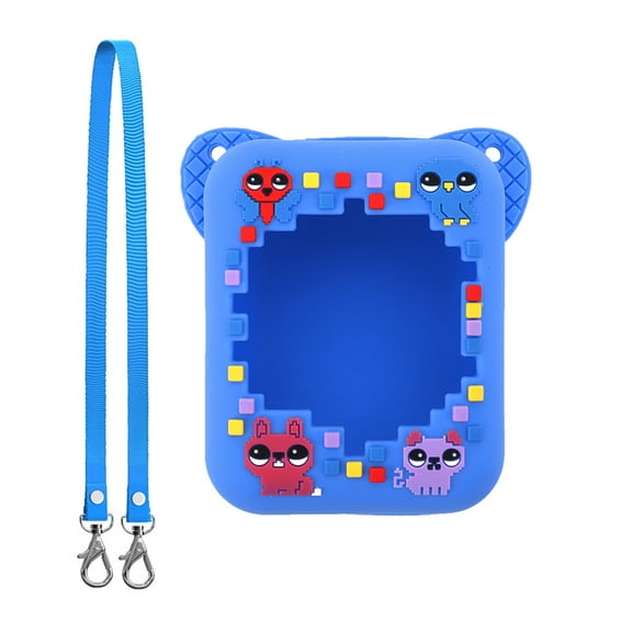 Silicone Case Cover for Bitzee Digital Pet Interactive Virtual Toy,Protective Skin Sleeve for Bitsy Electronic Gadget Virtual Pet,Carrying Case Holder Accessories With Lanyard