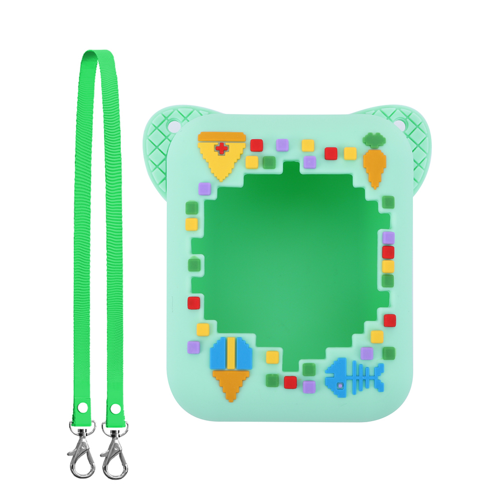 Silicone Case Cover for Bitzee Digital Pet Interactive Virtual Toy,Protective Skin Sleeve for Bitsy Electronic Gadget Virtual Pet,Carrying Case Holder Accessories With Lanyard