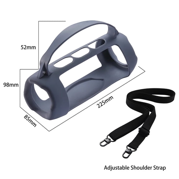 Silicone Case Cover for JBL Charge 5 Portable Bluetooth Speaker Protective Sleeve Skin Travel Carrying Case Replacement with Shoulder Strap Wireless Speaker Accessories