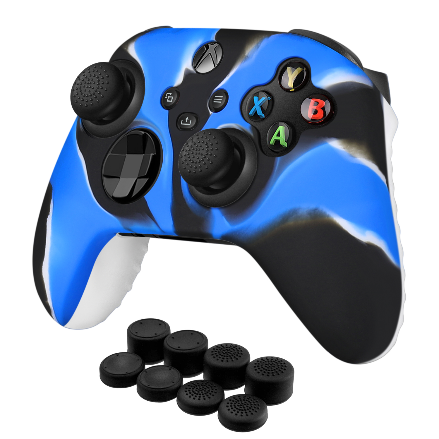 Silicone Case Cover for Xbox Series X/S Controller Skin Shell + 8 Pro ...