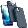 thumbnail image 1 of Entronix 5-in-1 Silicone Case Compatible with iPhone 11 with 2 Screen Protector and 2 Camera Lens Guard, Navy Blue, 1 of 7