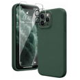 thumbnail image 1 of Entronix 3-in-1 Silicone Case Compatible with iPhone 11 Pro with Camera and Screen Protector, Green, 1 of 7