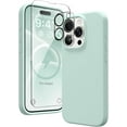 thumbnail image 1 of Silicone Case Designed for Apple iPhone 11 Pro Max Liquid Silicone Case, 3 in 1 Bundle Phone Case with Clear Tempered Glass and Camera Lens Shockproof Case for Apple iPhone 11 Pro Max,Teal, 1 of 7