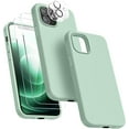 thumbnail image 1 of Silicone Case Designed for Apple iPhone 11 Pro Max Liquid Silicone Case, 5 in 1 Bundle Phone Case with 2 Clear Tempered Glass and 2 Camera Lens Shockproof Case for Apple iPhone 11 Pro Max,Teal, 1 of 7