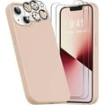 thumbnail image 1 of Silicone Case Designed for Apple iPhone 15 Plus Liquid Silicone Case, 5 in 1 Bundle Phone Case with 2 Clear Tempered Glass and 2 Camera Lens Shockproof Case for Apple iPhone 15 Plus,Rose Gold, 1 of 7