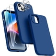 thumbnail image 1 of Entronix 5-in-1 Silicone Case Compatible with iPhone 15 Plus with Camera and Screen Protector, Navy Blue, 1 of 8