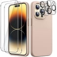 thumbnail image 1 of Entronix 5-in-1 Silicone Case Compatible with iPhone 15 Pro with Camera and Screen Protector, Rose, 1 of 8