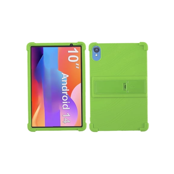 Silicone Case for FITIFUN TAB10 Lite/Tedupee M10 10 inch, Soft Flexible Shockproof Protective Tablet Cover, Anti-Scratch & Lightweight Slim Design-Green