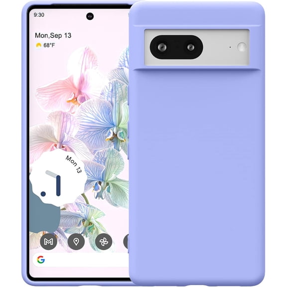 Silicone Case for Google Pixel 7, Pixel 7 Liquid Gel Rubber Bumper Case with Soft Microfiber Lining Cushion Slim Hard Shell Shockproof Protective Cover for Google Pixel 7 2022 (Purple)